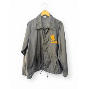 Coats, Jackets Vests vintage 80s Iowa Hawkeyes black windbreaker size XL fits L